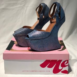 Blue Glittery Jeffery Campbell